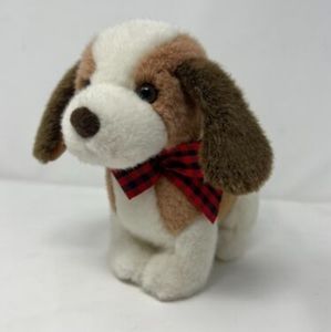 9" Vintage GUND Beagle Dog Puppy Stuffed Animal Plush Toy with bow